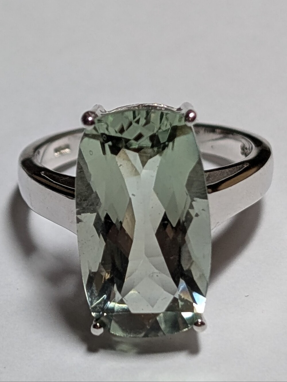 Prasiolite Sterling Silver Ring